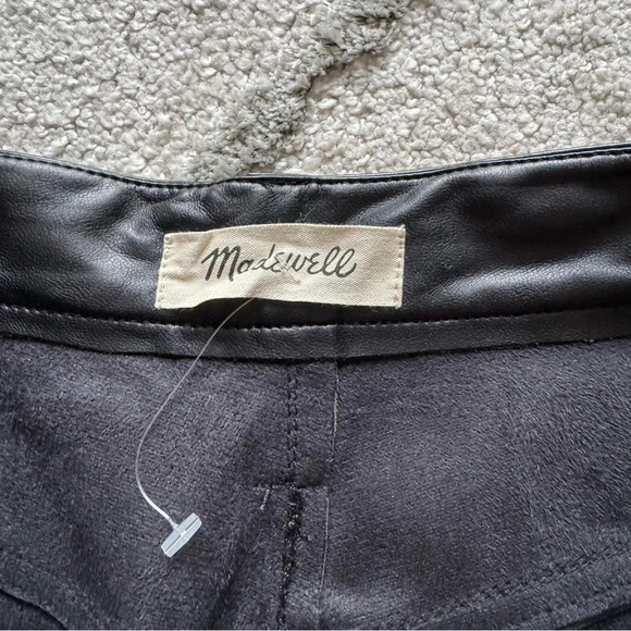 Madewell The Perfect High Waist Straight Leg Faux Leather Pants Black 32 - Picture 3 of 12